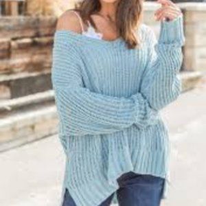 Have You Near light blue sweater